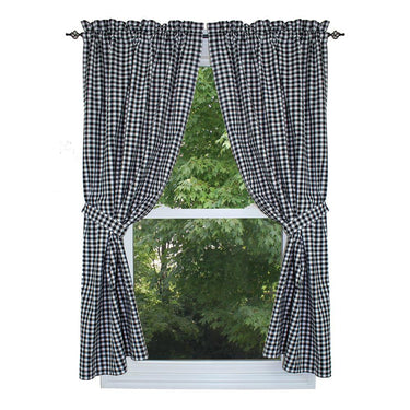 Heritage House Check - Black & Cream Panels P6640011 - The Fox Decor